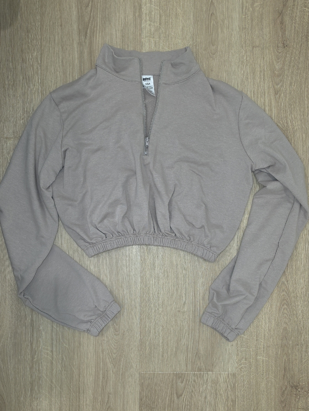 Balera French Terry Cropped Pullover in Latte